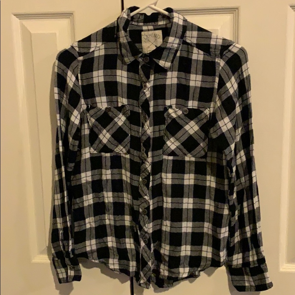 Pacsun Black and White Flannel